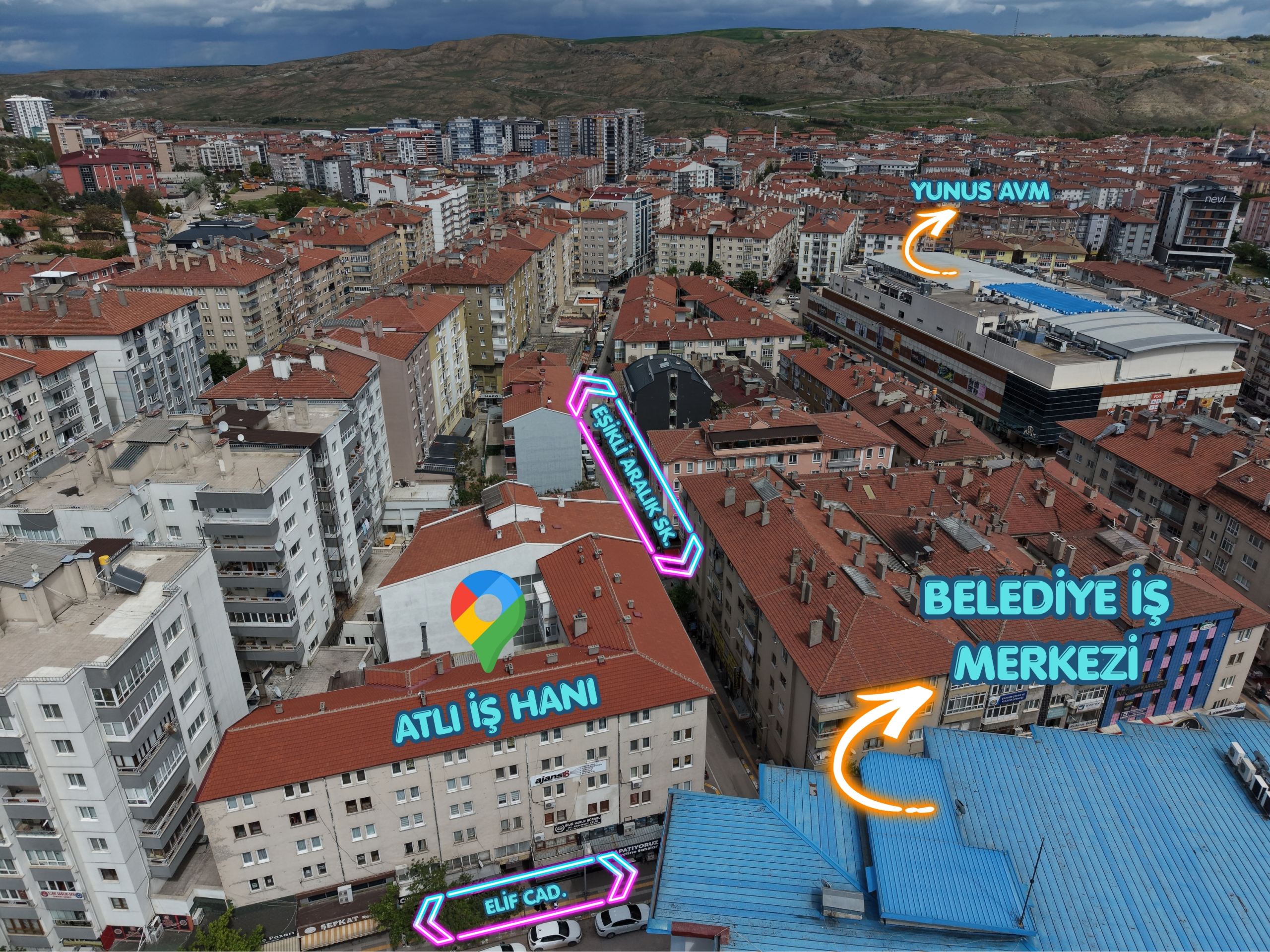 Buğday Pazarı Mahallesinde | Atlı İş Hanında Ticari Tapulu  | Satılık 1+1 Daire!